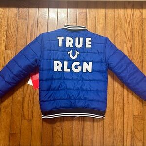 True Religion Blue Puffer Jacket